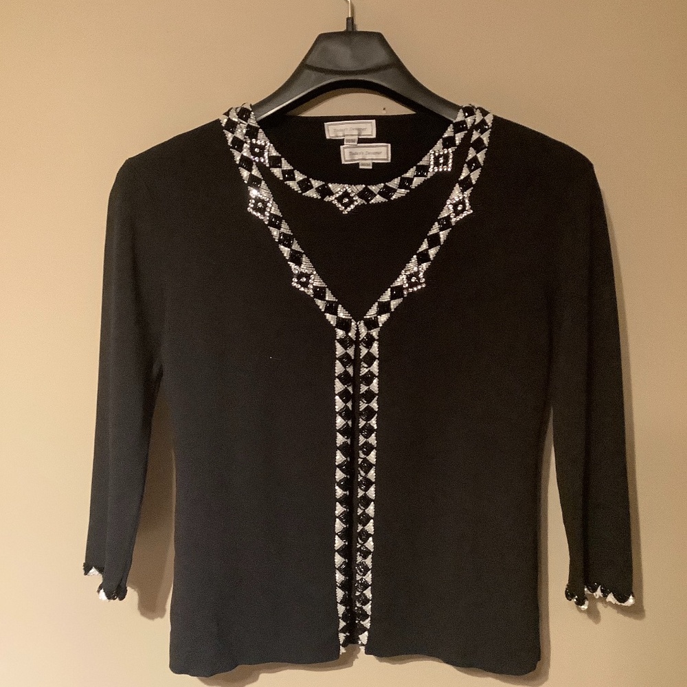 Sequenced 2 Piece Formal Evening Top